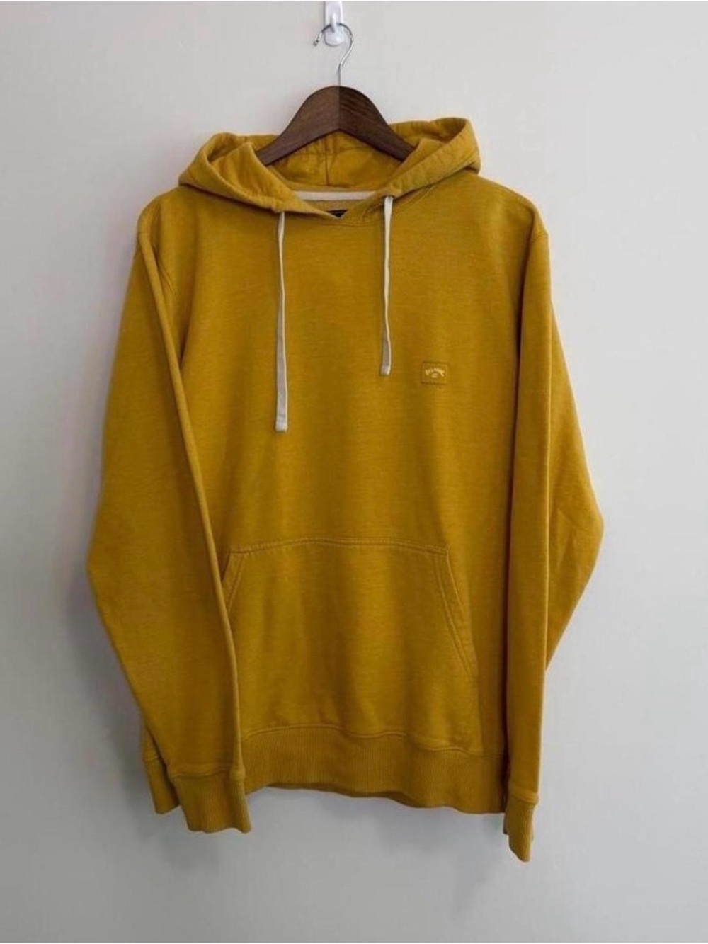 Y2K Billabong Mustard Yellow Surf Skate Pullover Hoodie L